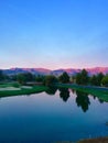 Golf course sunrise Palm Springs Royalty Free Stock Photo