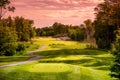 Golf Course at Sunset