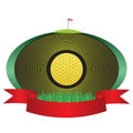 Golf course symbol, logo tournament,