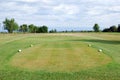 Golf course tee box Royalty Free Stock Photo