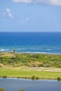 Golf course on tropical island