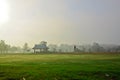 Golf court and view on early morning