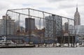 Golf driving range under giant net