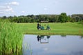 Golf electric buggy Royalty Free Stock Photo