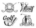 Golf emblem with golfer