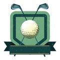 golf emblem. Vector illustration decorative design Royalty Free Stock Photo