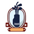 golf emblem. Vector illustration decorative design Royalty Free Stock Photo