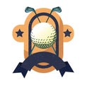 golf emblem. Vector illustration decorative design Royalty Free Stock Photo