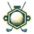 golf emblem. Vector illustration decorative design Royalty Free Stock Photo