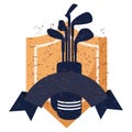 golf emblem. Vector illustration decorative design Royalty Free Stock Photo