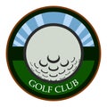 Isolated golf emblem Royalty Free Stock Photo