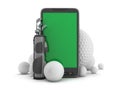 Golf equipment and mobile phone