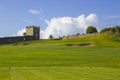 A golf fairway and green in the parkland course in the Roe river valley near Limavady in Northern Ireland Royalty Free Stock Photo