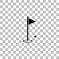 Golf Flag icon flat