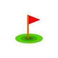Golf Flag Icon Flat Design Simple Sport Vector Royalty Free Stock Photo