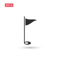 Golf flag icon vector isolated 3 Royalty Free Stock Photo