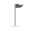 Golf flag vector icon flat sign, easily can be edited. Royalty Free Stock Photo