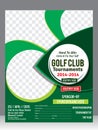 Golf flyer template & magazine design Royalty Free Stock Photo