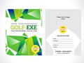 Golf flyer template Royalty Free Stock Photo