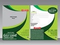 Golf game flyer & magazine design template Royalty Free Stock Photo