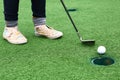 Golf game for kids in country club