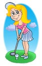 Golf girl 2 Royalty Free Stock Photo