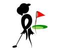 Golf girl illustration Royalty Free Stock Photo