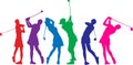 Golf girls Royalty Free Stock Photo