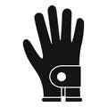 Golf glove icon, simple style