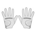 Golf gloves icon, cartoon style