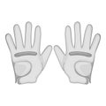 Golf gloves icon, gray monochrome style