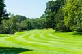 Golf Course Dogleg Fairway Trees Royalty Free Stock Photo
