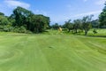 Golf Hole Fairway Trees Green Scenic Course Royalty Free Stock Photo