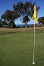 Golf hole by the sea Royalty Free Stock Photo
