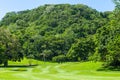 Golf Hole Trees Green Scenic Course Royalty Free Stock Photo