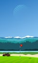 Golf hole vertical background