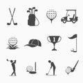 Golf icon set