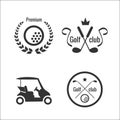 Golf icons and labels