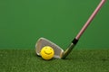 Golf Iron And Happy Ball