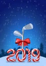 Golf irons with candy cane