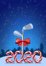 Golf irons with candy cane