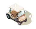 Golf Cart Isometric Composition Royalty Free Stock Photo