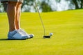 Golf at La Cala de Mijas, Spain on a sunny day with green grass and beautiful landscape.