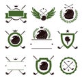 Golf labels and icons set. Vector