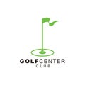 Golf Land logo designs concept flag symbol Royalty Free Stock Photo