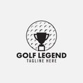 Golf legend logo design template vector isolated