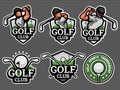 Golf logo and badge set vector image Royalty Free Stock Photo