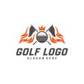 Golf logo design vector template, Vector label of golf, Logo of golf championship, illustration, Creative icon, design concept