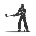 Golf logo. Man Golfing logo. golfer logo. Icon Illustration Brand Identity