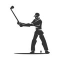 Golf logo. Man Golfing logo. golfer logo. Icon Illustration Brand Identity